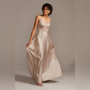 CELEBRATE DB STUDIO Timeless Satin Formal Long Gown Dress Plus Size 30 NWT